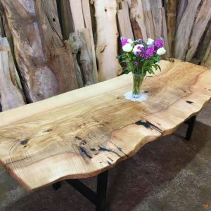 Single Slab Olive Ash Table Wide