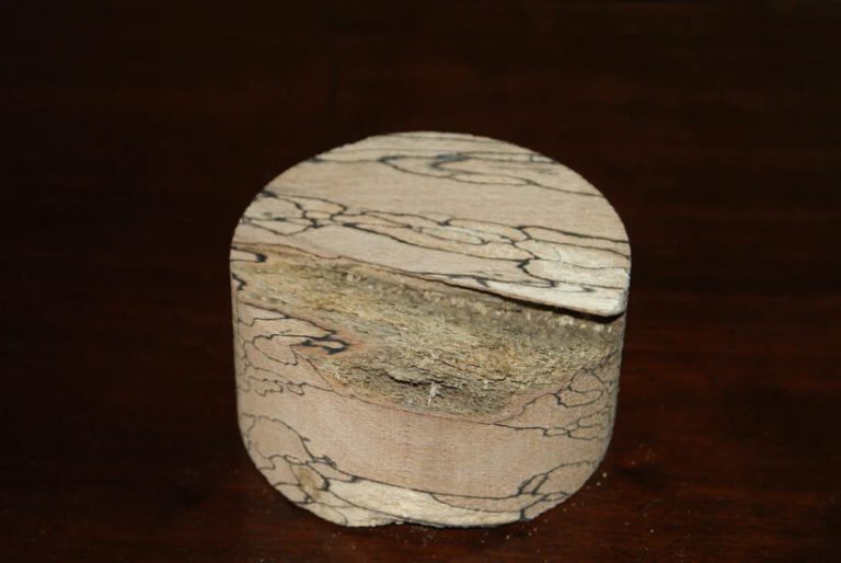 Image of a spalted beech wood turning blank 111